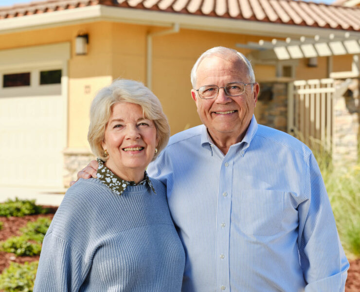 happy couple of residents