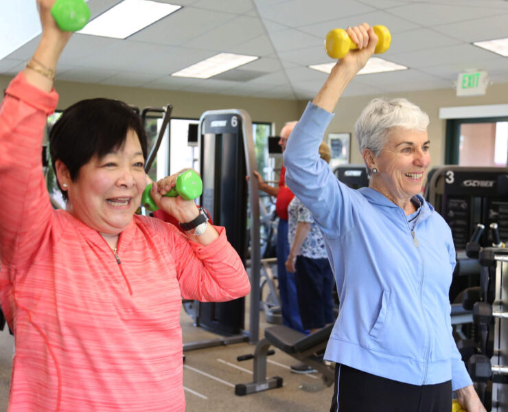 residents exercising